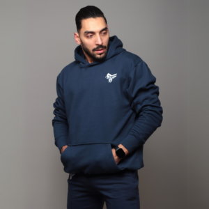 Premium Hooded Sweatshirt – 100% Cotton | 320g Fleece | Navy