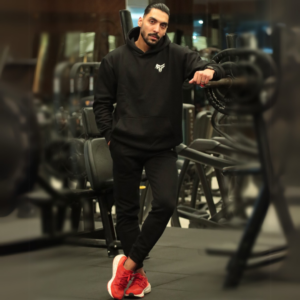 Premium Hooded Sweatshirt – 100% Cotton | 320g Fleece | Black - Image 6