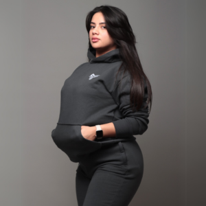 Premium Hooded Sweatshirt – 100% Cotton | 320g Fleece | Dark Grey