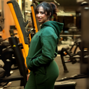 Premium Hooded Sweatshirt – 100% Cotton | 320g Fleece | Green - Image 4
