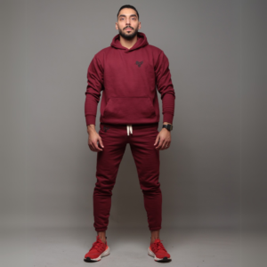 Premium Hooded Sweatshirt – 100% Cotton | 320g Fleece | RED - Image 3