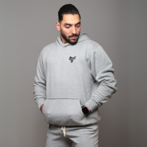 Premium Hooded Sweatshirt – 100% Cotton | 320g Fleece | Gray