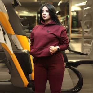 Premium Hooded Sweatshirt – 100% Cotton | 320g Fleece | Red - Image 4