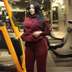 Premium Hooded Sweatshirt – 100% Cotton | 320g Fleece | Red - Image 5