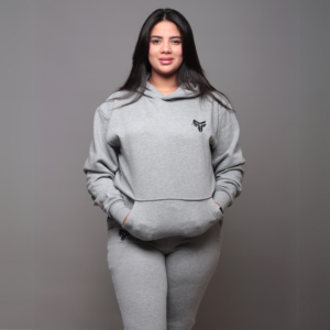 Premium Hooded Sweatshirt – 100% Cotton | 320g Fleece | Gray